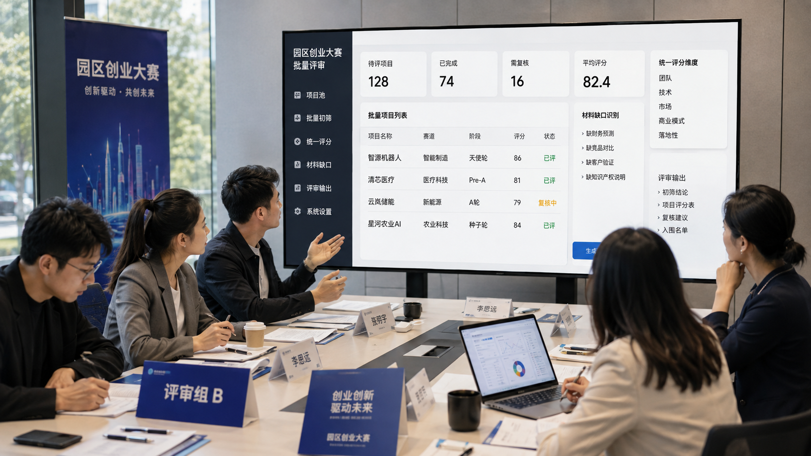 园区创业大赛 批量评审